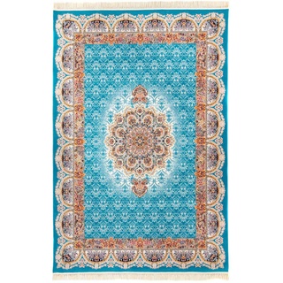 Orientteppich MORGENLAND "Orientteppich - Ariel läufer" Teppiche Gr. B/L: 250 cm x 350 cm, 9 mm, 8,75 m2, 1 St., blau Orientalische Muster