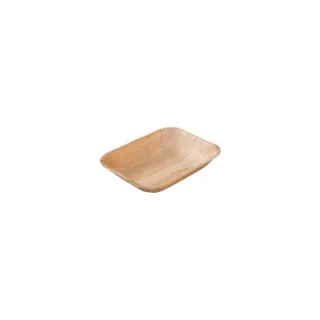 Greenbox Palmware® Teller, tief, rechteckig DTW053301 , 1 Packung = 25 Stück, Maße (L x B): 16 x 13 cm