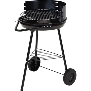 Rundgrill Holzkohlegrill mit Räder ∅42 x 68cm Gartengrill Grill Standgrill BBQ