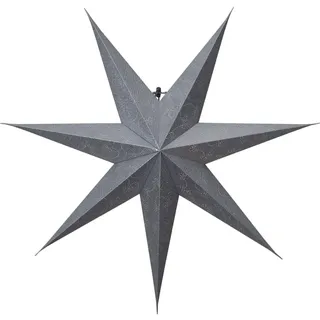 STAR Trading Papierstern Decorus, handgeschöpftes Papier, silber-grau, Ø 75cm in Silber | Gr.: onesize
