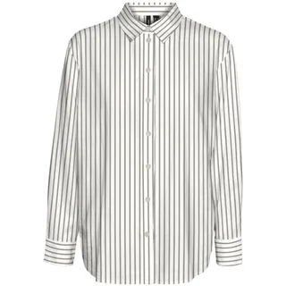 VERO MODA Damen Hemd Basic Rundhals Bluse Locker geschnitten Oberteil - XS