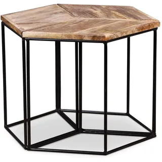 vidaXL Couchtisch Mangoholz Braun 56 x 48 x 40 cm