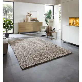Theko Filzteppich, Natur, Textil, Abstrakt, Rechteckig, 90x160 cm, für Fußbodenheizung geeignet, Teppiche & Böden, Teppiche, Naturteppiche