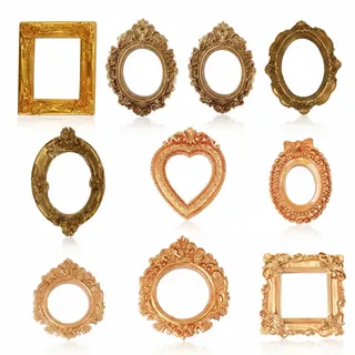 10 Stück Mini Bilderrahmen,10 Verschiedene Formen Miniatur Bilderrahmen Vintage für Bilder Geprägte Fotorequisiten, Wanddekoration Display für Wanddekoration für Wanddekoration Fotorequisiten DIY