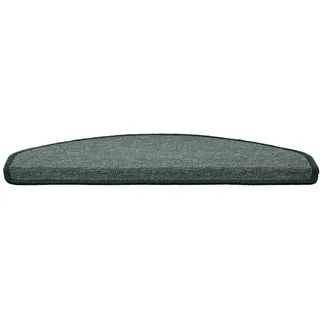 etm Original Stufenmatten Treppen-Teppich 1 Stück - 20 Farben und 20 Modelle zur Auswahl, 65x23 cm, Grün Halbrund London