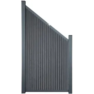 Home Deluxe Sichtschutzelement 95 x 185 cm Silber WPC