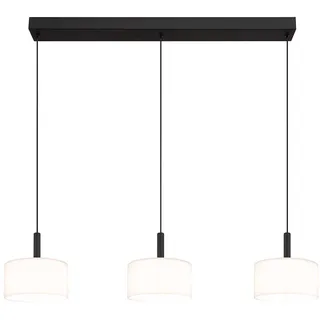 GLOBO Pendellampe 3-flg. LED 20 cm rund schwarz
