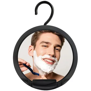 Mirrorvana Duschspiegel Antibeschlag zum Aufhängen – Rasierspiegel Dusche für Bad, Spiegel Dusch aufhängen beschlagfrei (Plastik, 20cm)