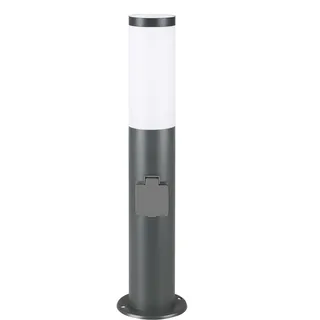 MONZANA® Außenleuchte Edelstahl 50cm E27 Fassung IP44 Wetterfest Garten Wegeleuchte Gartenleuchte Strom Beleuchtung Draußen Outdoor Terrasse Anthrazit