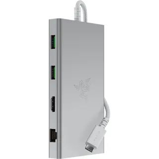 Razer USB-C Dock 11 Anschlüsse mit HDMI, Gigabit-Ethernet, 3,5mm-Audio-Anschluss, USB-A & -C, kompatibel mit Windows und Mac