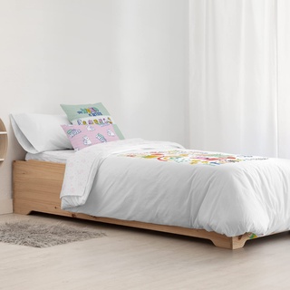 BELUM | Bettbezug Peppa Pig | Bettbezug Modell Together | Bettbezug mit Knöpfen | Bettbezug 100% Baumwolle | Bettbezug für 90 cm Bett (155 x 220 cm)