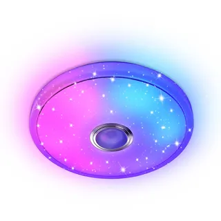 AufuN Led Deckenleuchte 36W Dimmbar Deckenlampe mit Bluetooth Lautsprecher Fernbedienung APP Steuerung Ceiling Light Sternenhimmel für Schlafzimmer Wohnzimmer Kinderzimmer