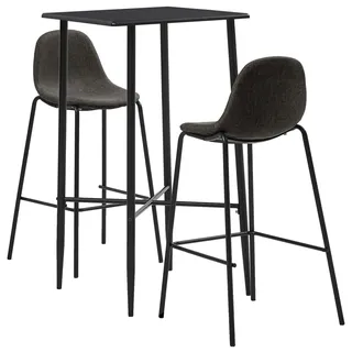 vidaXL Bar-Set 3-tlg. Stoff  grau