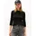 Damen Langarmshirt SLIM U-Boot-Ausschnitt schwarz Black L L