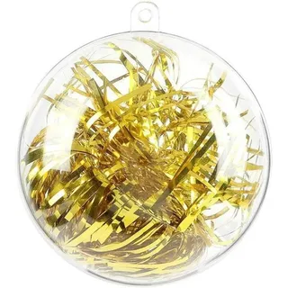 Minkurow 20 Stück Weihnachtskugeln, 8 Cm, Durchsichtiger Kunststoff, Befüllbare Kugeln, Dekoration, Ideal Für Weihnachtsbäume, Ostern, Geburtstag, Hochzeit, Dekorative Ornamente, Badekugel