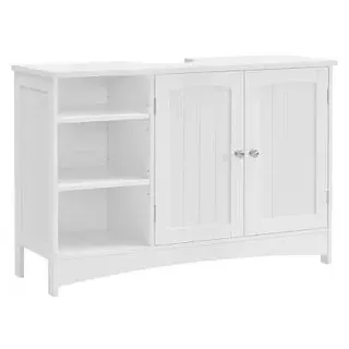 Vasagle Waschbeckenunterschrank BBC410P31, 90 x 60 x 30cm (B/H/T) stehend, weiß