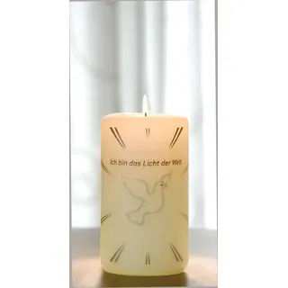 Wortlichtkerze Wortlicht Kerze Taufe ICH BIN DAS LICHT DER WELT