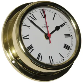 Delite Wanduhr Schiffsuhren Messing glänzend Altitude goldfarben