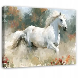WALLARENA Leinwandbild Pferd in Beige | Gr.: 90 x 60 cm