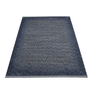Teppich MUSTERRING "MEMPHIS" Teppiche Gr. B/L: 80 cm x 150 cm, 8 mm, 1 St., blau (jeans) Esszimmerteppiche exlcusive MUSTERRING DELUXE COLLECTION mit seidigem Glanz