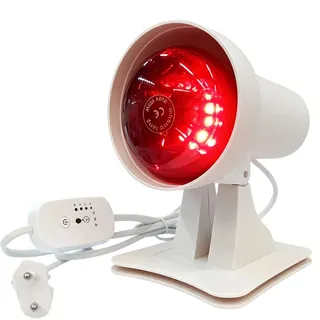 Zinueen Rotlichtlampe, Infrarotlampe mit Timer für Gesicht und Körper | 150W Einstellbare Temperatur & Neigungswinkel, Tiefenwärme Therapie zur Linderung von Muskelermüdung