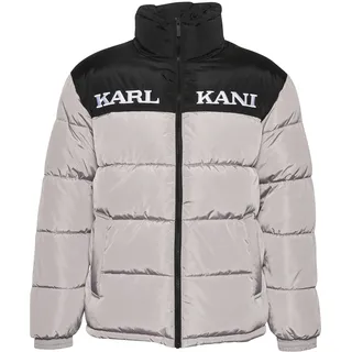 Winterjacke KARL KANI "Karl Kani Herren", Herren, Gr. S, grau (light grau), 100% Polyester, mehrfarbig, normal, hoch geschlossener Ausschnitt, Jacken Winterjacke