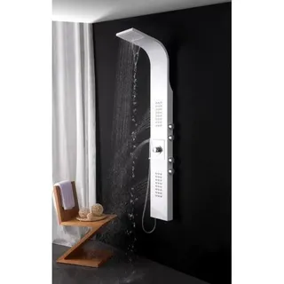 Bernstein Duschpaneel Edelstahl Weiß Duschsystem mit SEDAL-Thermostat Duschsäule