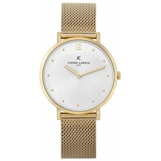 Pierre Cardin Belleville CBV.1016 Damenuhr Edelstahl Gold Milanaise Mesh Armband