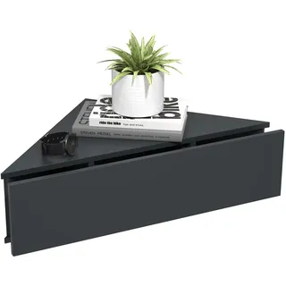 VCM Nachtschrank Usal 60 x 42,4 x 15 cm Grau/Schwarz