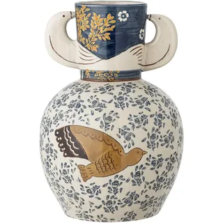 Bloomingville Hezha Vase, Blue, Steingut,