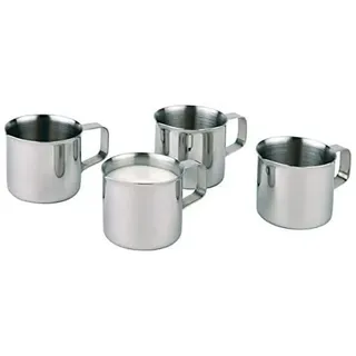 APS 4er-Set, kleine Kännchen für Kaffeesahne/Milch, Sahnegießer, Inhalt à 25 ml, Edelstahl