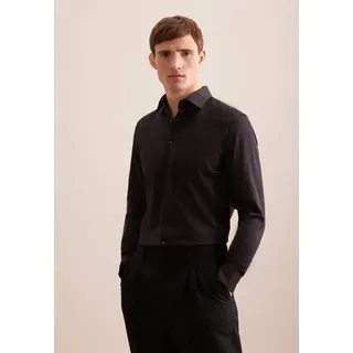 Seidensticker Businesshemd "Schwarze Rose", Herren, Gr. XL (44), normale Ärmellängen, schwarz, 100% Baumwolle, unifarben, skinny fit, 2-Knopf-Manschette, Hemden, X-Slim 1/1 Kentkragen Uni