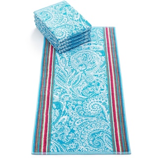 Bassetti NOTO Handtuch aus 100% Baumwolle in der Farbe Türkis T1, Maße: 50x100 cm - 9322130
