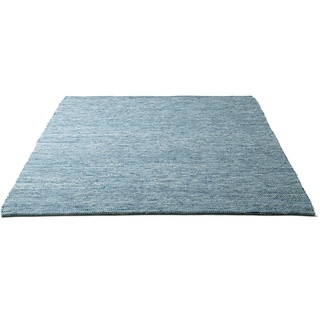 Wollteppich Hörnum, Sansibar, rechteckig, Höhe: 12 mm, Handweb Teppich, meliert, reine gewalkte Wolle, handgewebt blau 120 cm x 180 cm x 12 mm