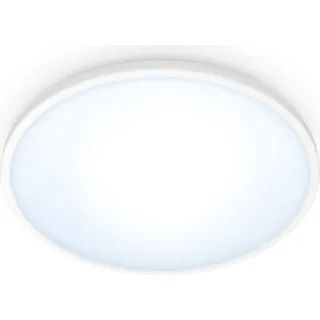WiZ Superslim Deckenleuchte 16 W, Wi-Fi/Bluetooth, Weiß, Wi-Fi 4 (802.11n), 802.11b, 802.11g, LED, Metall, Kunststoff, Nicht austauschbare(s) Leuc... - Weiß