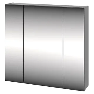 Lomadox Spiegelschrank AVOLA-140 Badezimmerspiegel Spiegel Badezimmerschrank 80 cm breit modern schwarz schwarz