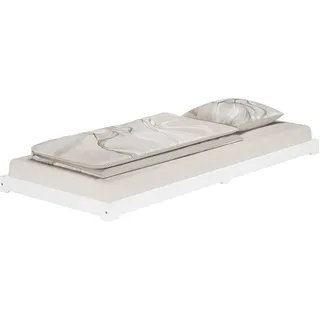 Erst-Holz Futonbett 100 x 200 cm Weiß