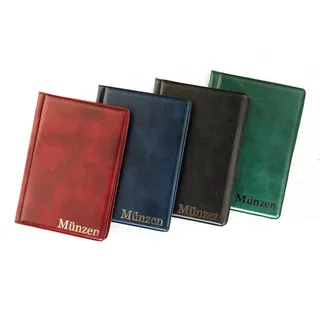 MC.Sammler MC. Sammler Münzalbum Taschenalbum Sammelalbum für 96 Stück 2 Euro Münzen Aufbewahrung (Grün) Münzenalbum - Grün