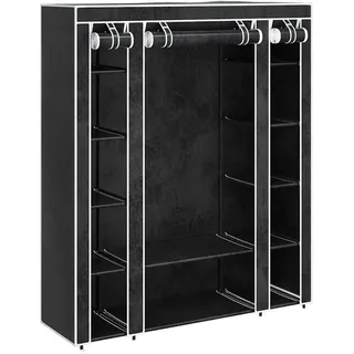 vidaXL Stoffschrank 45 x 176 x 150 cm Schwarz