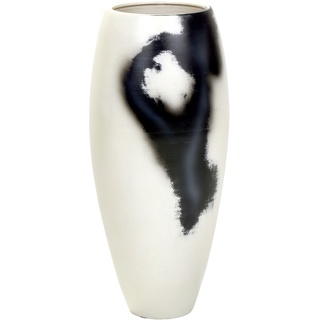 Dekovase LAMBERT "Keiichi" Vasen Gr. H: 60 cm Ø 27 cm, schwarz (schwarz, weiß) Blumenvasen