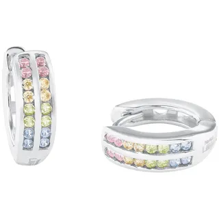 Prinzessin Lillifee Creolen 2024374 bunt Silber 925 mit Zirkonia