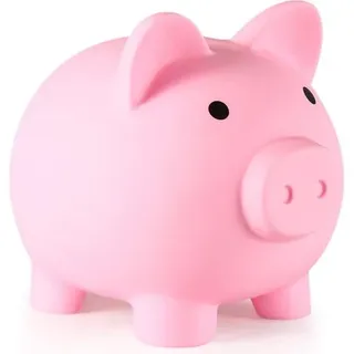 Unzerbrechliches Sparschwein Aus Kunststoff, Geeignet Für Mädchen Und Jungen, Mittlere Größe, Praktisches Geschenk Zum Geburtstag, Zu Ostern Oder Zur Geburt (rosa), Rosa