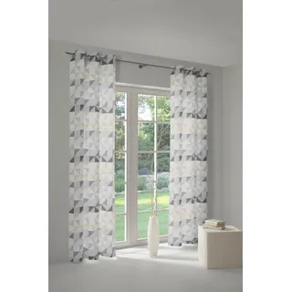Wirth Vorhang WIRTH "Berlare" Gr. 2, grau (hellgrau), B:132cm H:175cm, Jacquard, Baumwolle, Polyester, Gardinen