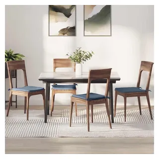 vidaXL Sitzkissen 40 x 40 x 3 cm blau 4-tlg.