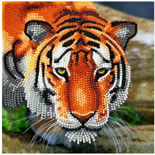 Craft Buddy Ltd. Crystal Art Tiger Diamond Painting 18 cm x 18 cm