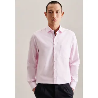 Businesshemd SEIDENSTICKER "Regular" Gr. 41, normale Ärmellängen, bunt (rosa, pink) Herren Hemden Langarm Regular Kentkragen Uni