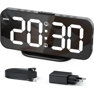 FELIXLEO Funk-Radiowecker Réveil Numéridie Horloge Digitader mit Écran derD Réveil Matin mit