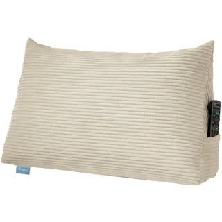 XDREAM Rückenkissen ergonomisches Keilkissen für Bett und Sofa, 1-tlg., als Kopfkissen oder Venenkissen verwendbar, mit praktischem Seitenfach beige