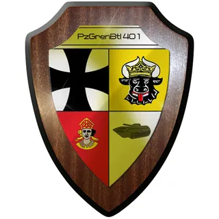 Wappenschild/Wandschild - PzBtl401 Panzerbataillon 401 Panzer Leopard #9619