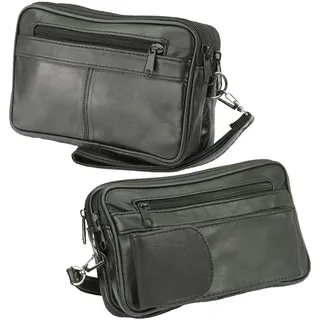 Sotala Herren Handgelenktasche Handtasche Tasche Echt Leder Geld Bag Umhängetasche Herrentasche - 22 x 15 x 6 cm